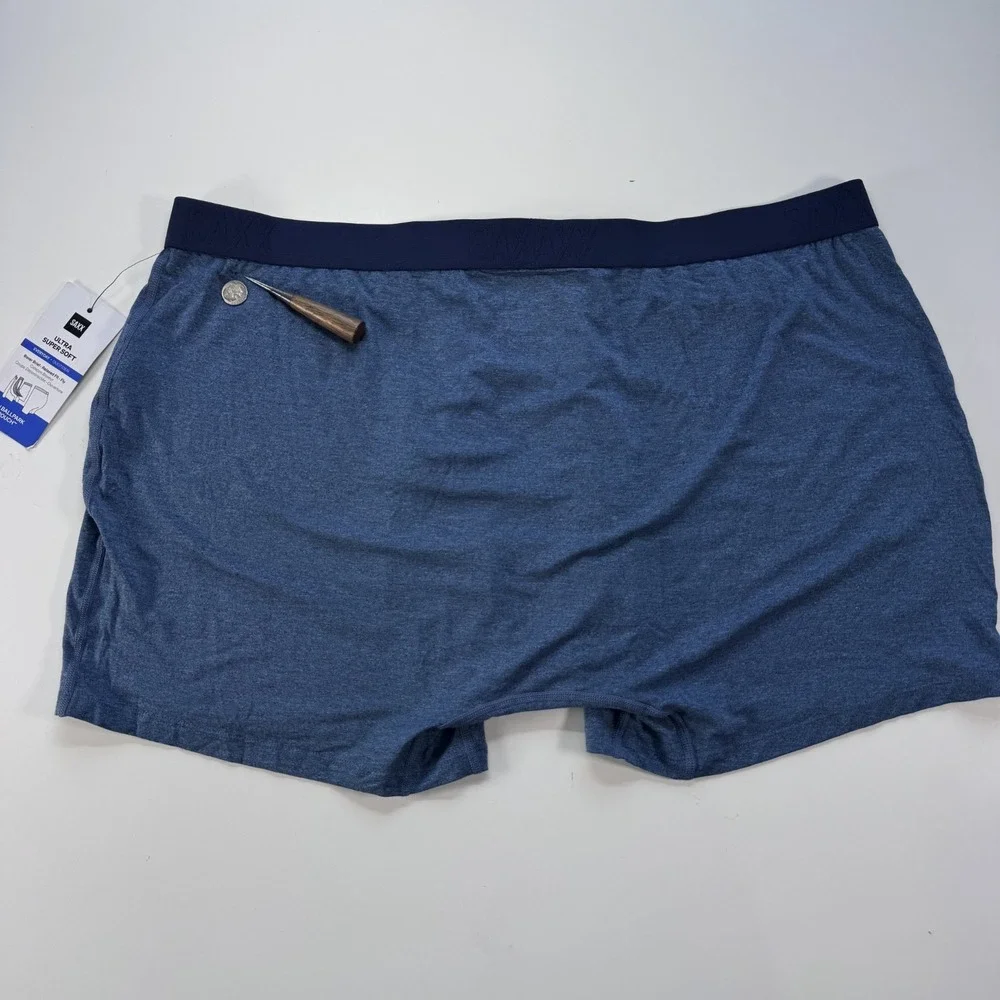 SAXX Boxer Briefs Blue Ballpark Pouch Mens 3XL Ultra Super Soft BB Fly NWT